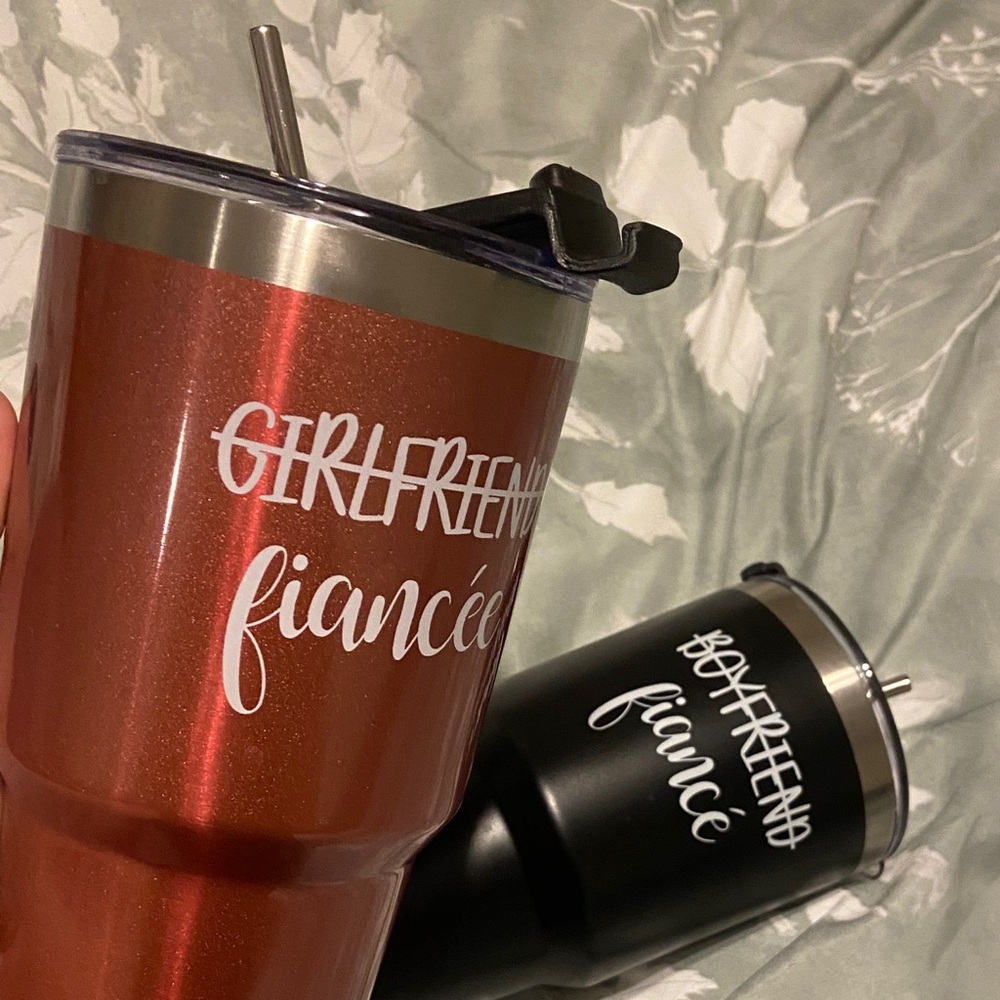 Couple's Tumbler Set in Black and Copper - Picture 6 of 6